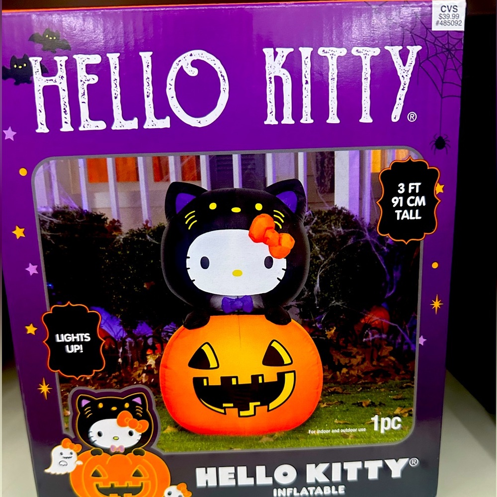 Hello Kitty Halloween inflatable 3ft tall black cat